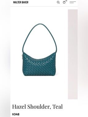 Walter Baker Teal Woven Shoulder Bag